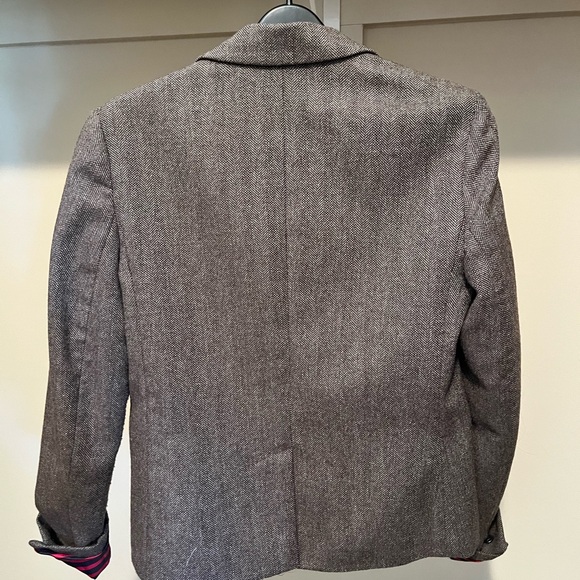 GAP Women's Charcoal Brown Blazer with Fuchsia Accents - Picture 7 of 7